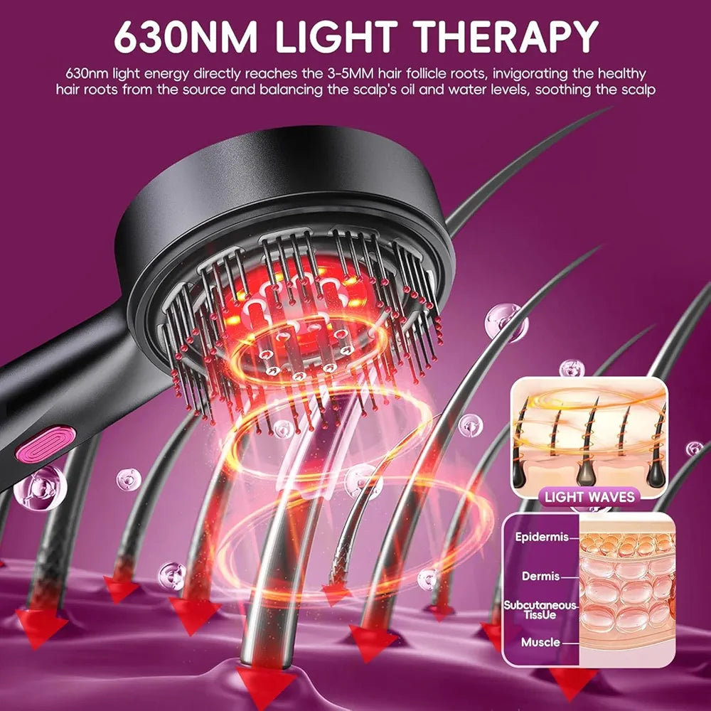 Scalp Massager Brush with Oil Applicator - Cordless Electric Hair Scalp Messenger, Shiatsu Head Massage, IPX7 Waterproof, Portable Deep Head Massager Comb For Hair Growth & Head Relaxation