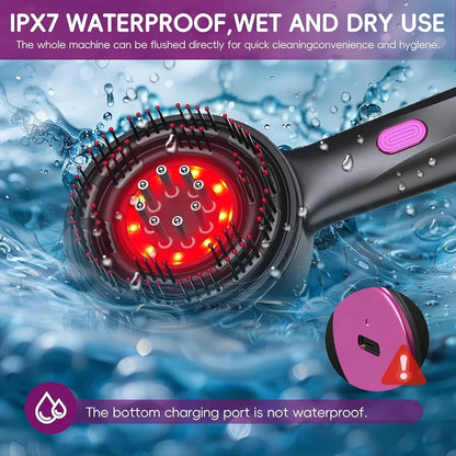 Scalp Massager Brush with Oil Applicator - Cordless Electric Hair Scalp Messenger, Shiatsu Head Massage, IPX7 Waterproof, Portable Deep Head Massager Comb For Hair Growth & Head Relaxation