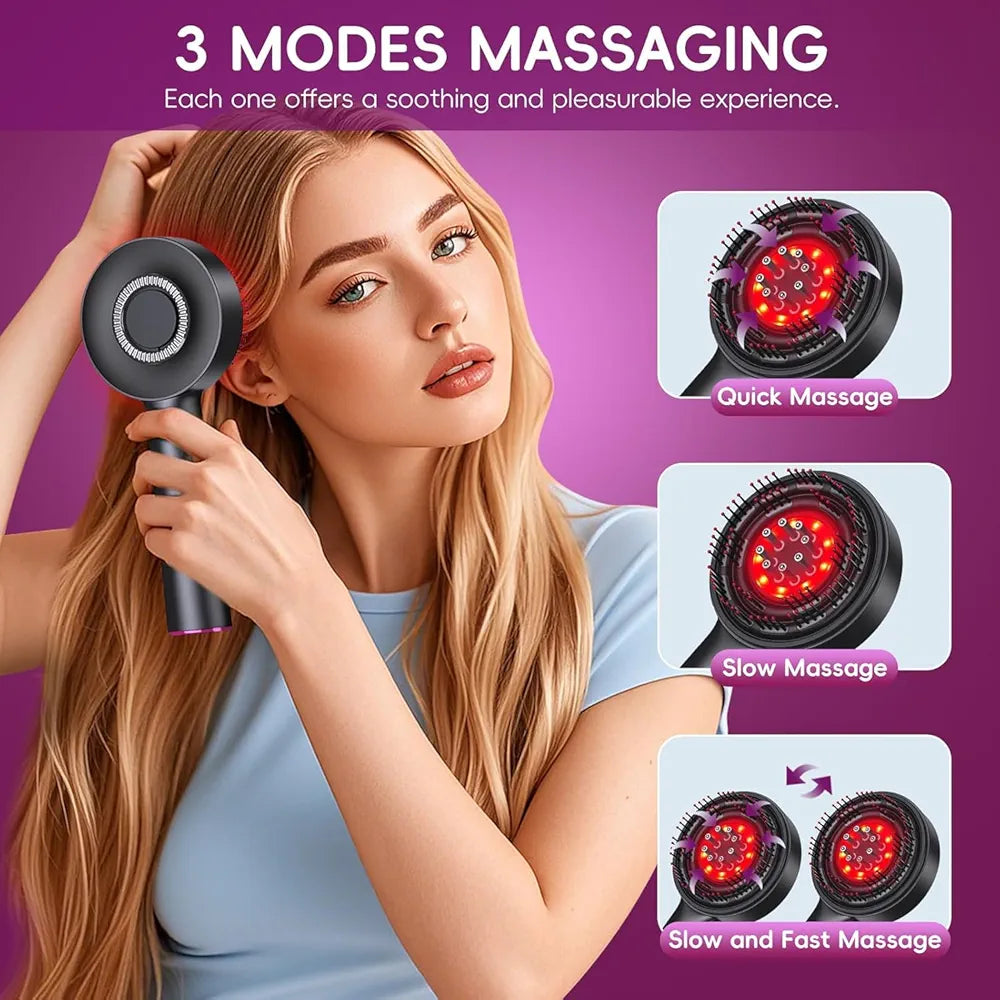 Scalp Massager Brush with Oil Applicator - Cordless Electric Hair Scalp Messenger, Shiatsu Head Massage, IPX7 Waterproof, Portable Deep Head Massager Comb For Hair Growth & Head Relaxation