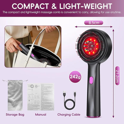 Scalp Massager Brush with Oil Applicator - Cordless Electric Hair Scalp Messenger, Shiatsu Head Massage, IPX7 Waterproof, Portable Deep Head Massager Comb For Hair Growth & Head Relaxation